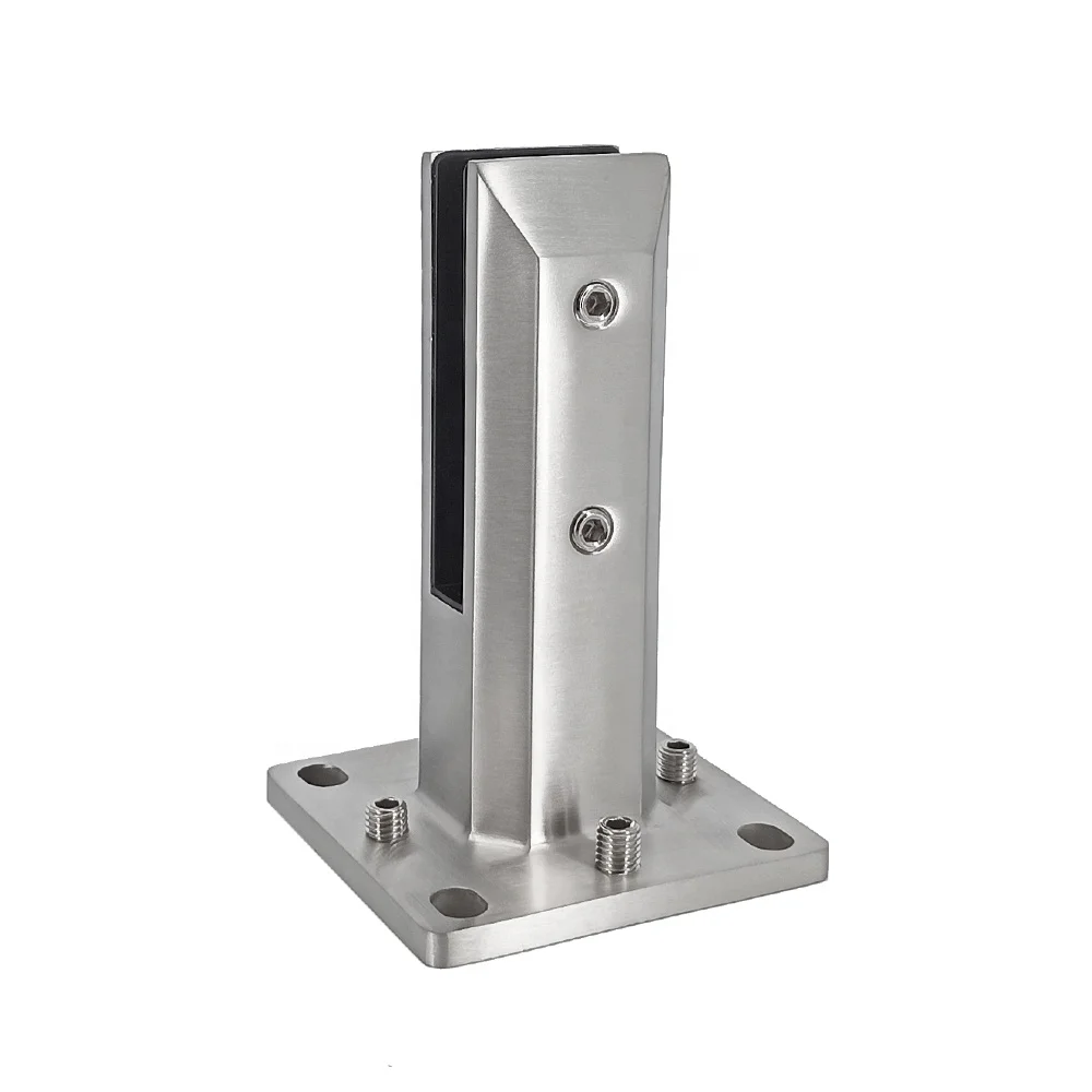 Aleader Satin Brass Glass Spigot Balcony Railing Stainless Steel Glass Spigot Frameless Glass Balustrade