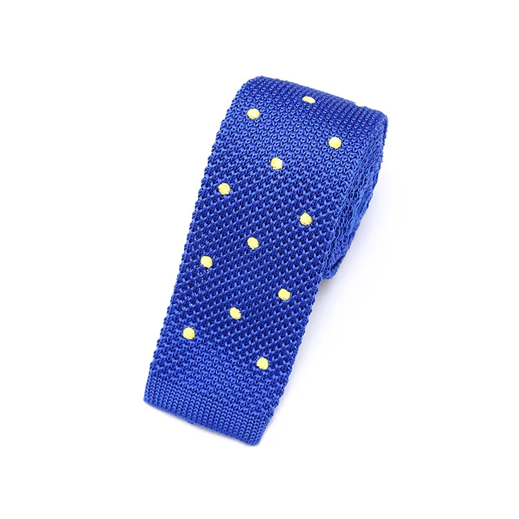 Cross-border sources adult men and women couples tie embroidered flat head tie fashion casual polka dot pattern trend tie