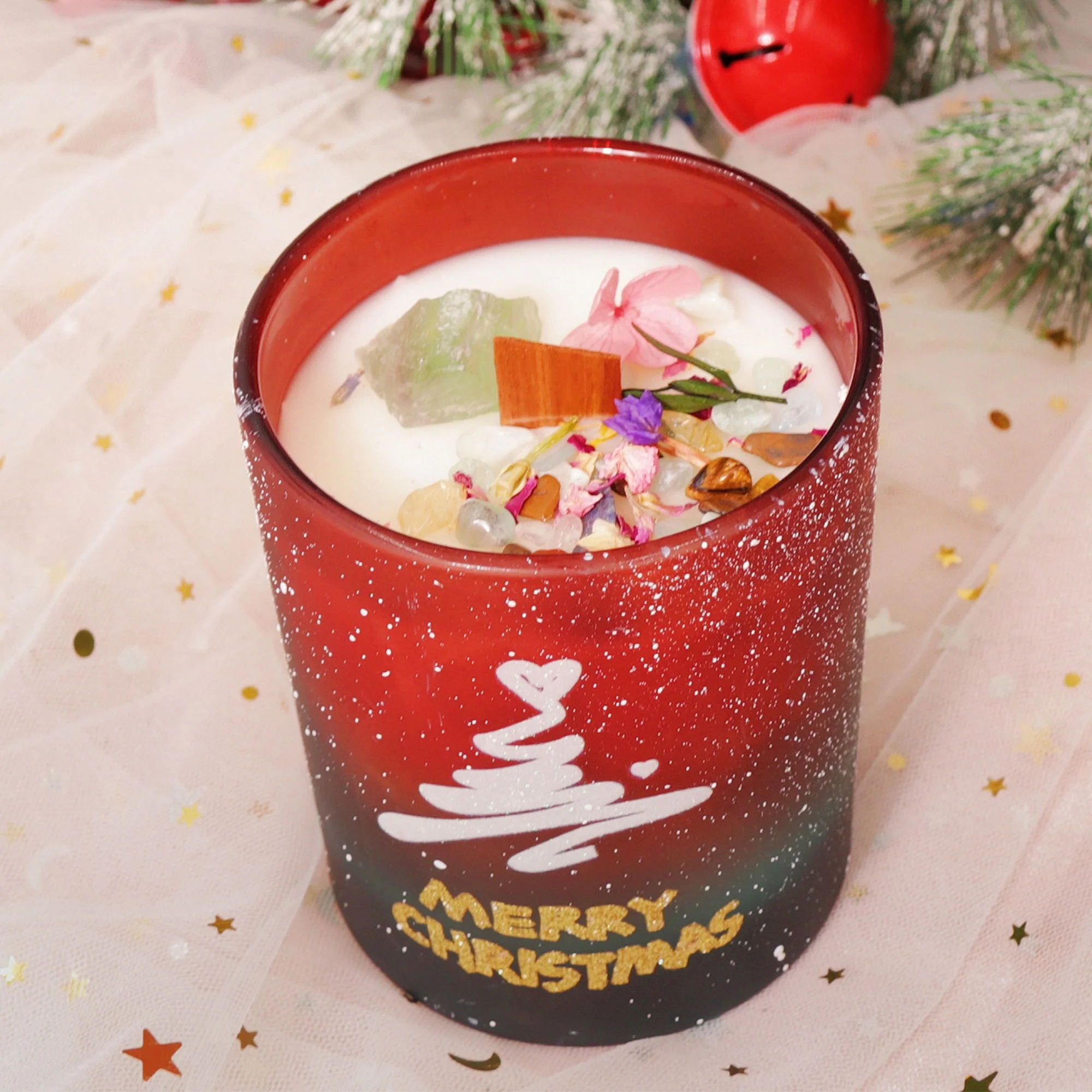 C&H wholesale new style design herb mystic spiritual manifestation Christmas crystal candles