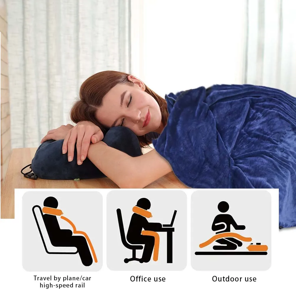 Car Memory Foam travel neck pillow set Personalized Neck airplane Travel Pillow for airplane with Travel Kit