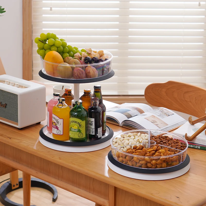 Bathroom Makeup Stations Dressers Plastic Spinning Turntable Storage Tray Rotating Organizer