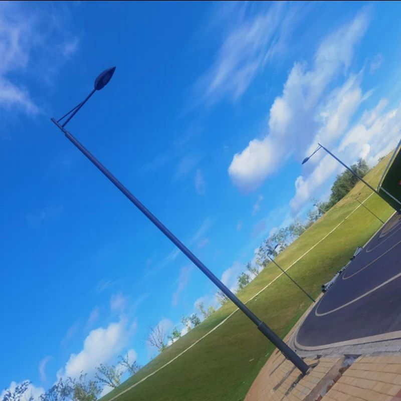 High Quality Outdoor Galvanized 3m 6m 8m 10m 12m Double Arm Solar Street Lighting Pole