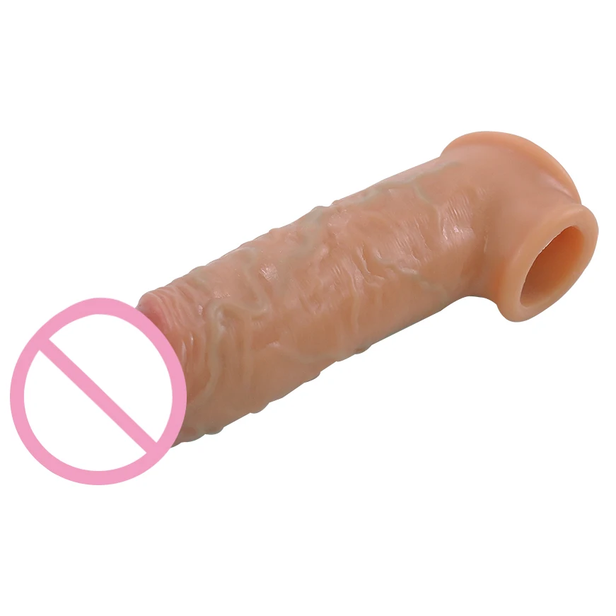 Hot Selling Extender Sex Penis Condom For Men Vibrating Silicone Cock Sleeve