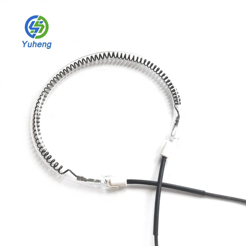  220 вольт Yuheng Промышленная Электрическая кварцевая Инфракрасная тепловая лампа из дальнего углеродного волокна для Печатных