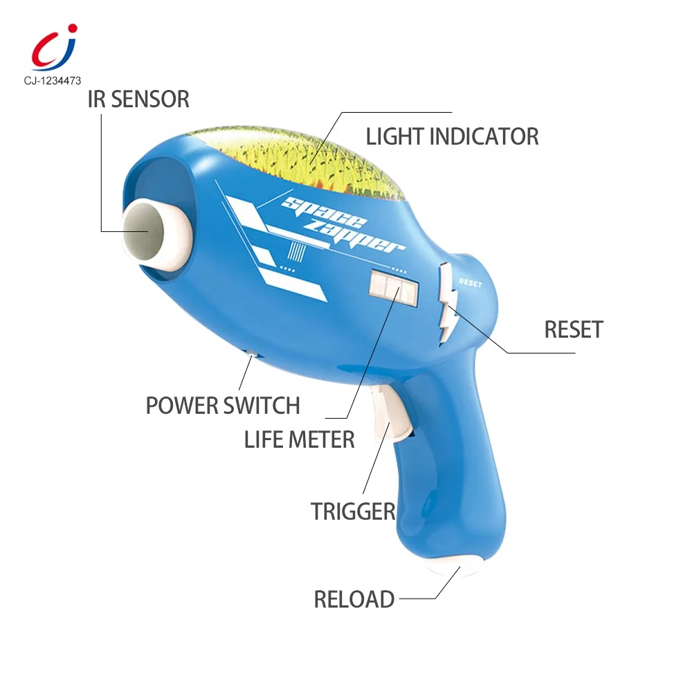 Chengji pistol laser kids electric gun weapons plastic sound light toys sniper vibration b/o toy space gun with sound