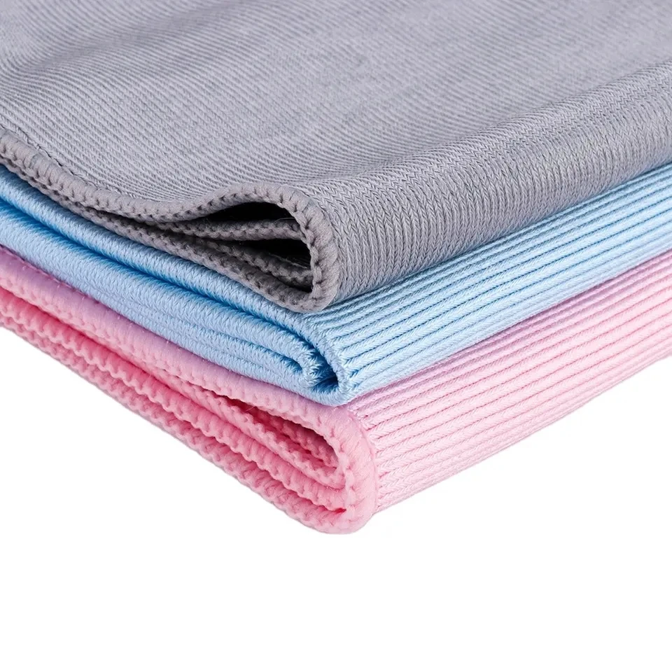 40x40cm 300gsm Microfiber Glass Towel With Custom Logo Car Cloth Warp Weft Knitting