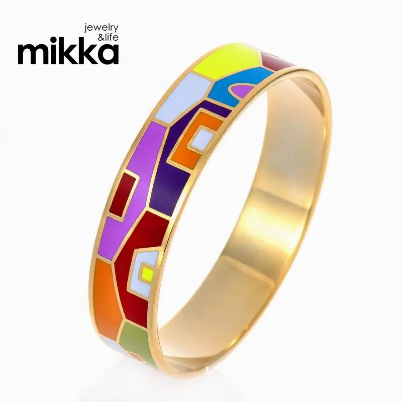 Factory Price Stainless Steel Enamel Cuff Bracelet Bangle Customized Jewelry Bracelet for Women Jewelry Gift