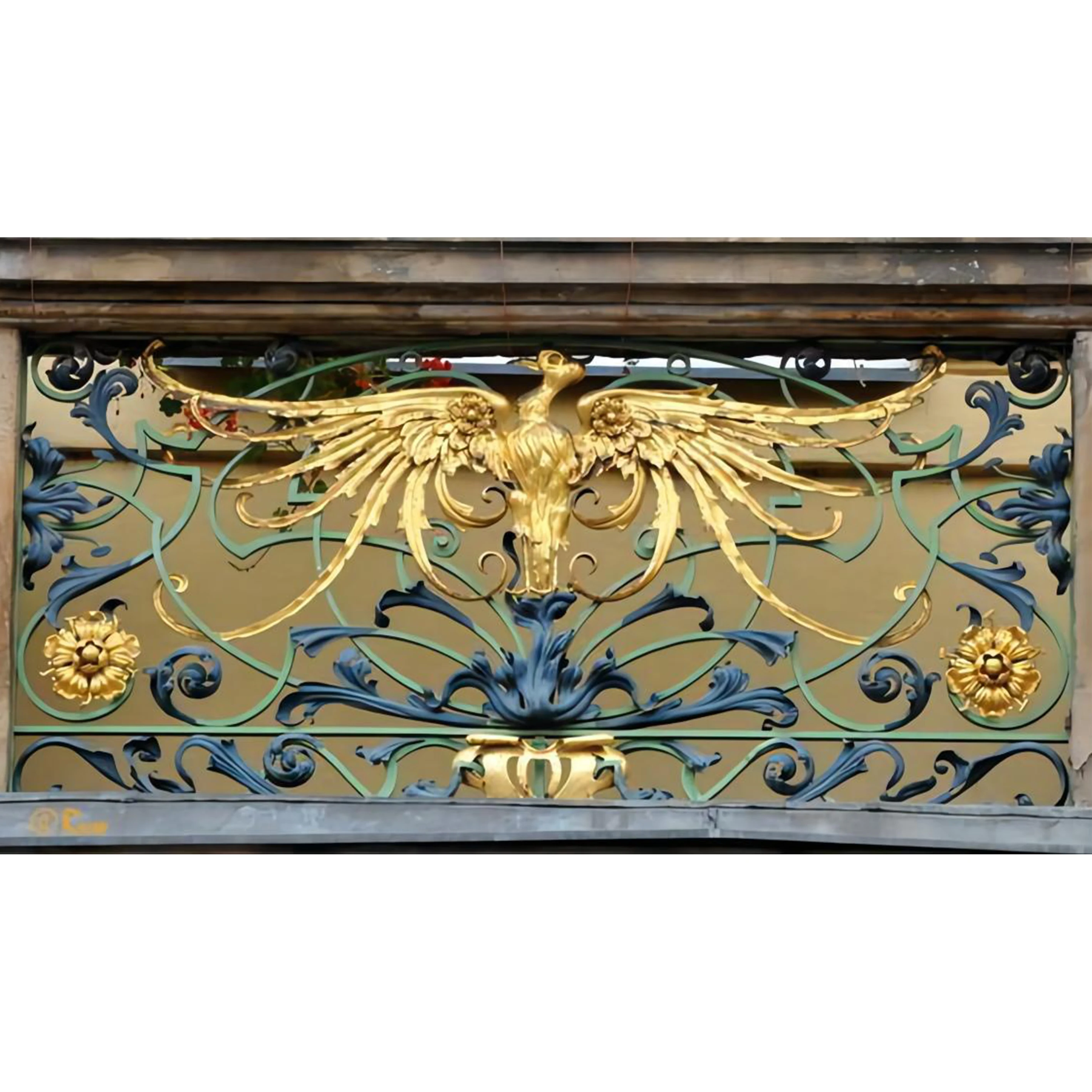 New Luxury Design Professional Customized Outdoor Used Cast Wrought Iron Balcony Stair Railing Wrought Iron Balcony Railing