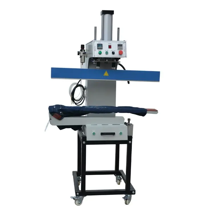 Factory customized design heavy duty pneumatic logo/artwork leisure pants heat press machine