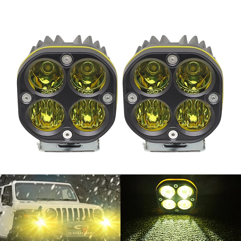 Led Pod 4x4 light Offroad Driving Flood Light 3 Inch 40W Super Bright Waterproof Bumper Work Auxiliary Lights For Car Truck ATV