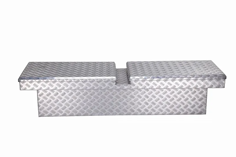 Heavy Duty Aluminum Purpose Underbody Lock Storage Trailer Truck Trailer Chest Box Underbed Tools Organizer with Side Handle