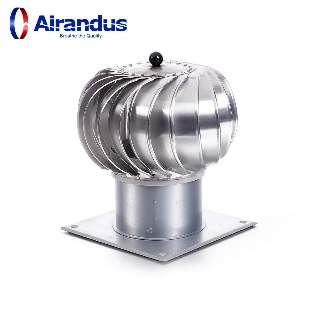 Factory Price HVAC Turbo Vent Warehouse Roof Ventilation Types Spinner Anti-Draft Chimney Cowl For Fan Cover