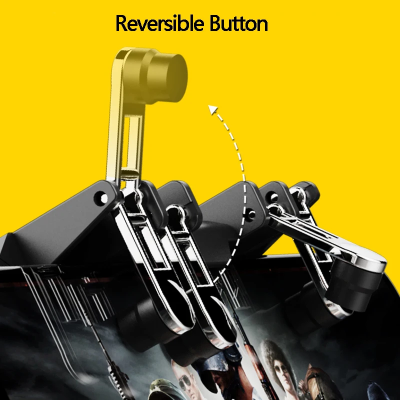 AK66 Six Finger for PUBG Mobile Gamepad Controller Triggers for IOS Android Mobile Phone Trigger Control Shooter Handle Joystick
