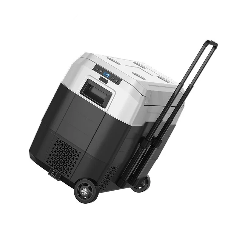 China wholesale oem mini cooler baixue compressor 50L 12 volt car fridge freezer with wheels