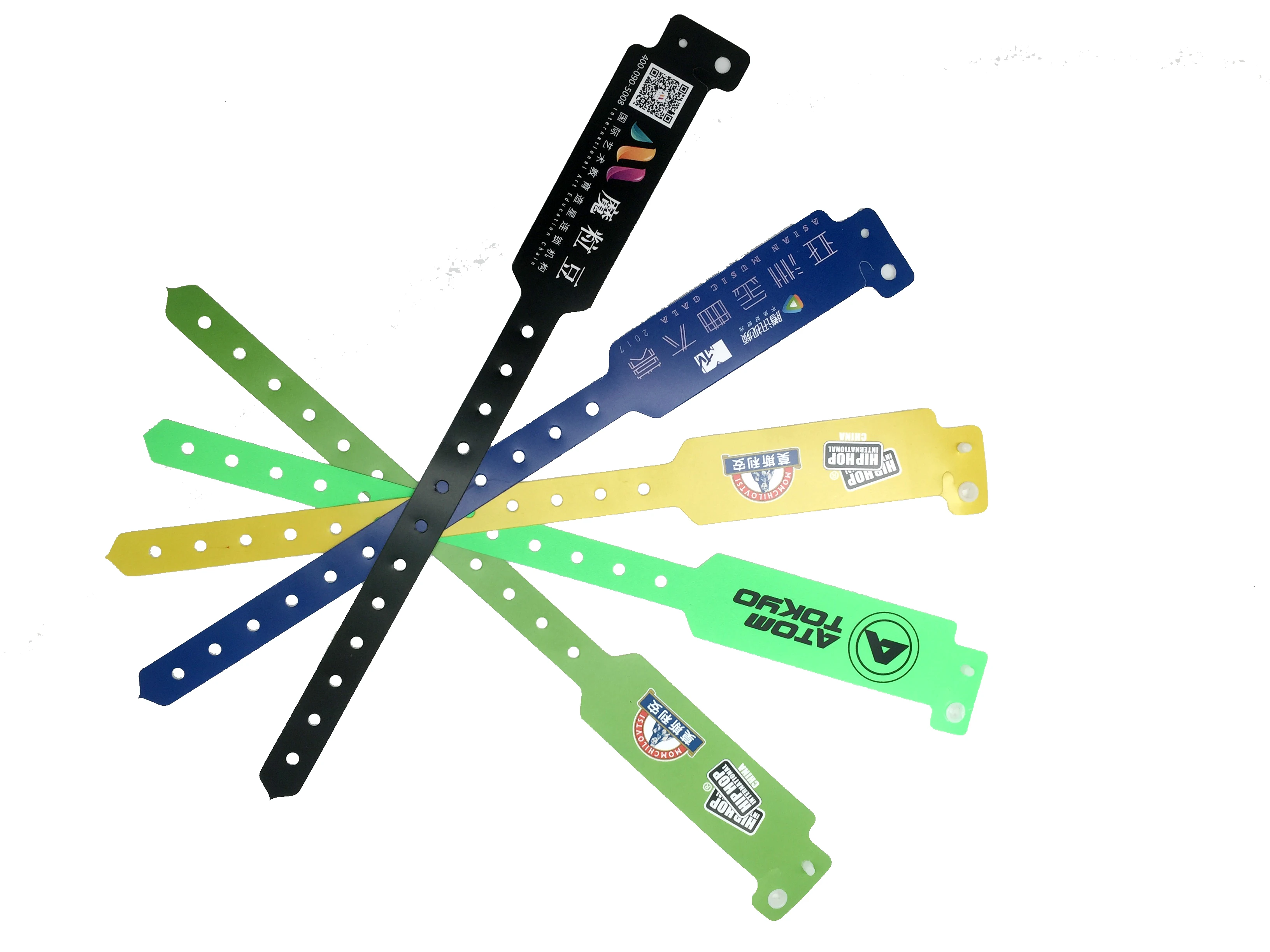 2021 hot sale Water Proof Disposable Printable PVC Tickets wristband ID Bracelets For Events