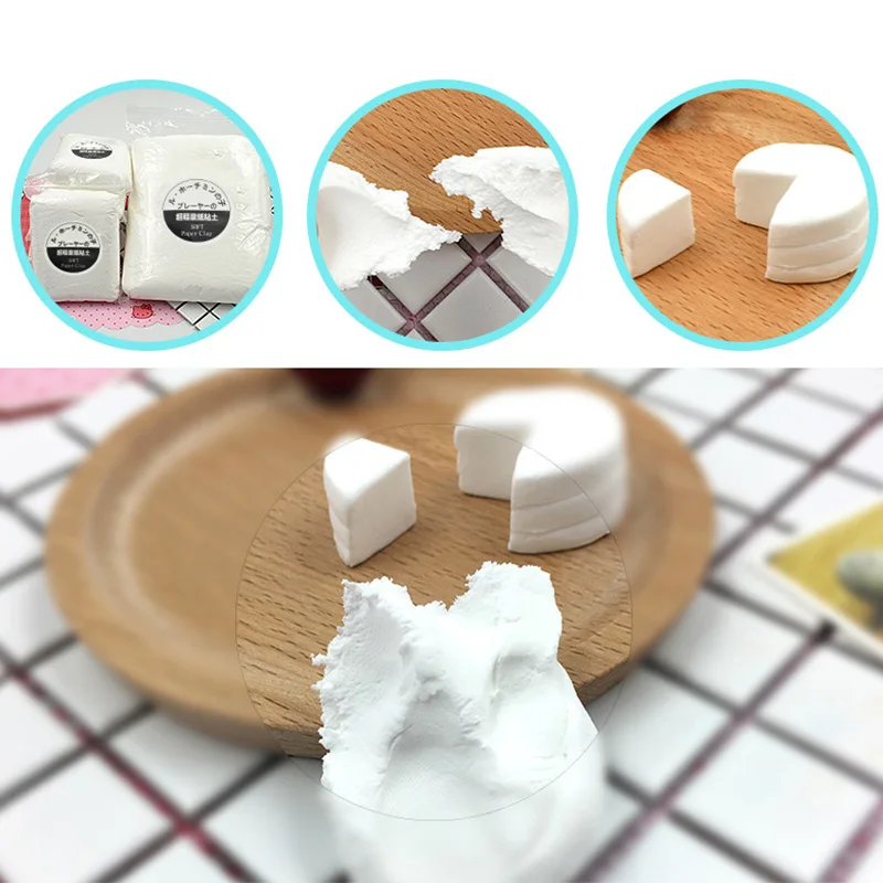 Bulk Oven Bake White Polymer Clay Super Soft  Air Dry Mud Moulding White Clay For Butter Slime
