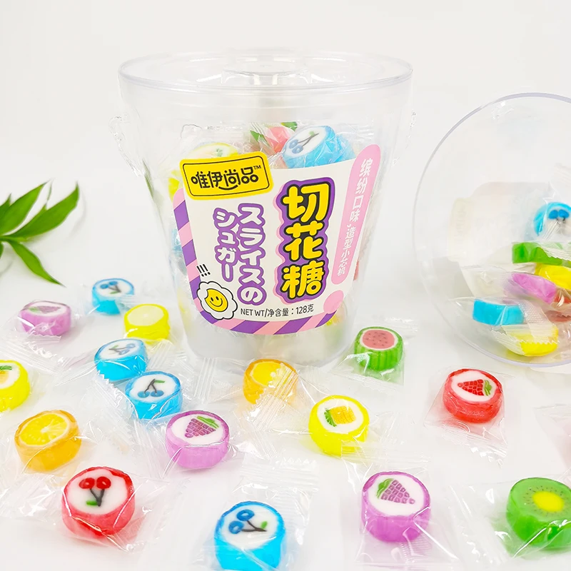 Wholesale Colorful hard Candy Fruit Shaped  Manufacturer With High Quality Fruit handmade candy