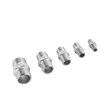 Carbon Steel Pipe Fittings 304 Stainless Hexagonal External Thread for Water and Gas Application round and Equal Head Models
