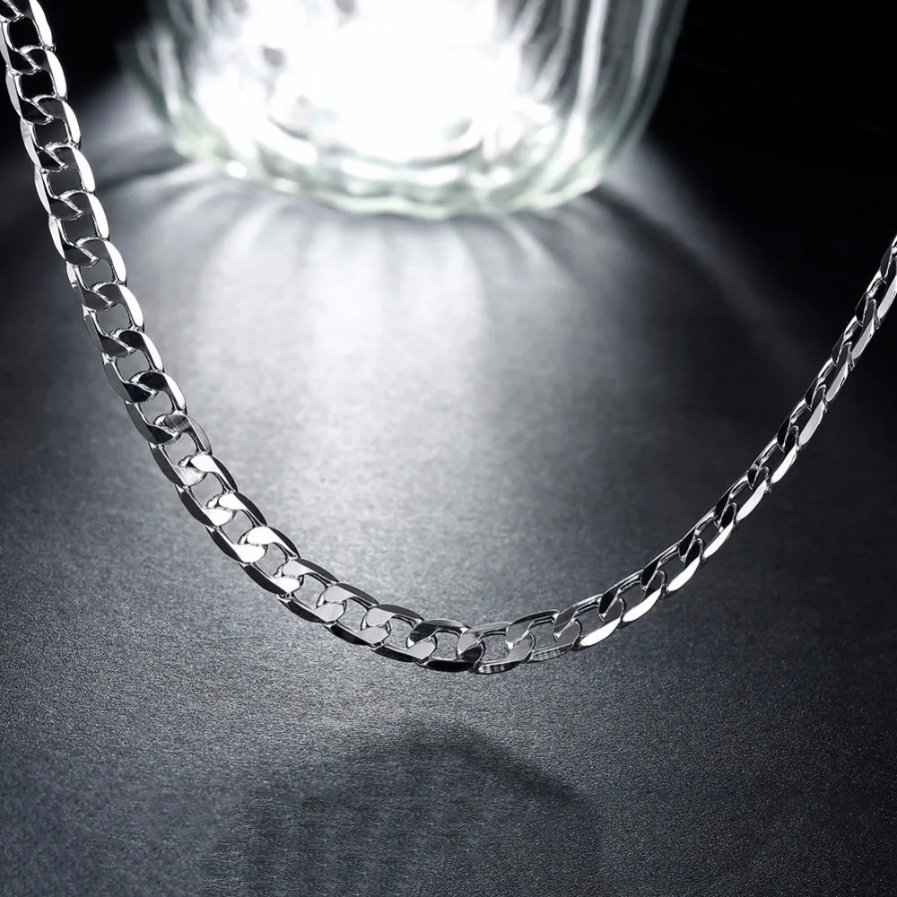 2021 wholesale fashion trendy Minimalist hip hop nickel free 925 sterling silver plated Cuba men chain necklace for gift