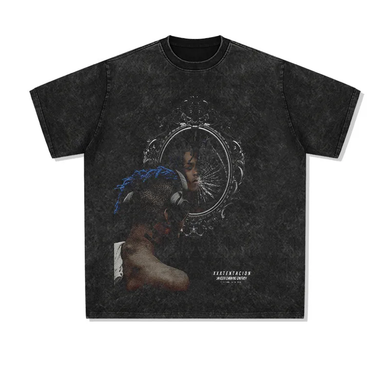 XXXTentacion Wholesale High Quality Mens T Shirt Streetwear Oversized Hip Hop 100% Cotton Tshirts Vintage T Shirts
