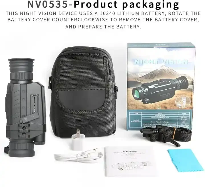 Wholesale Monocular Infrared Night Vision NV0535 Thermal Scope Night Hunting Equipment With Laser Raging Top Level Thermal Image