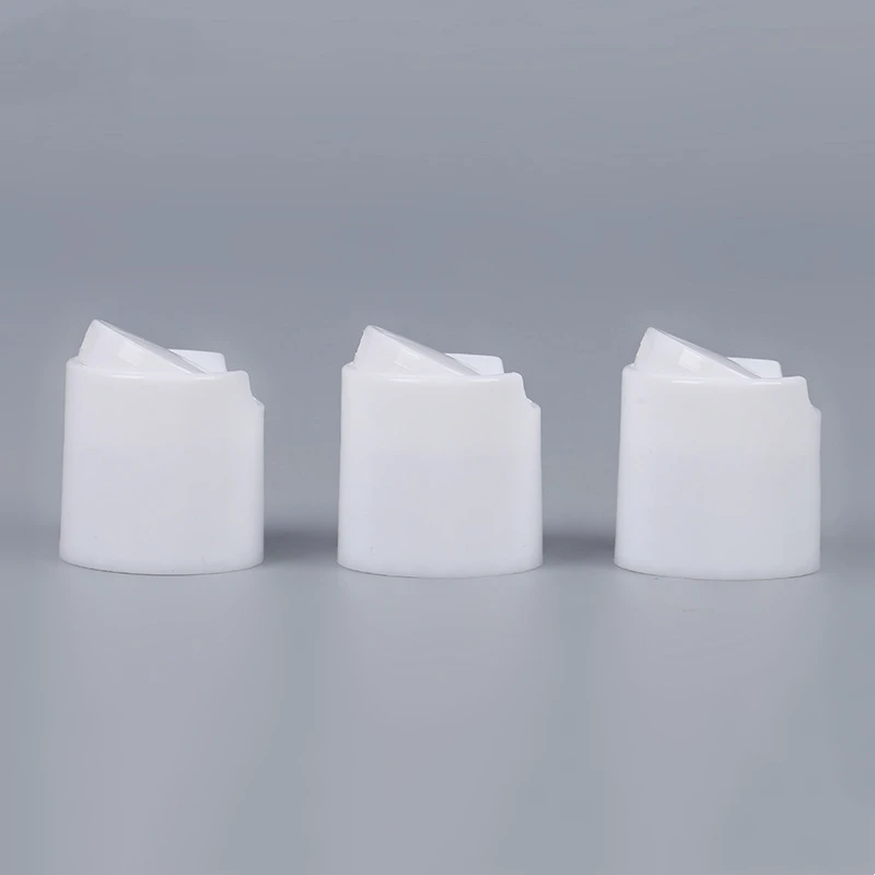 Free Sample Recyclable 28mm 28/410 Plastic Screw Disc Top Cap For Shampoo Shower Gel Toner Liquid Cosmetics