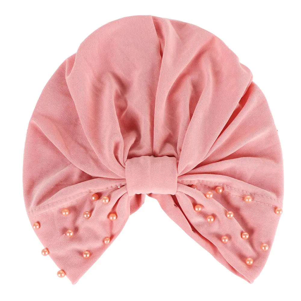 Yomo 2024 Europe and the United States new crystal hemp nail bead India baotou hat Muslim solid color simple headscarf hat