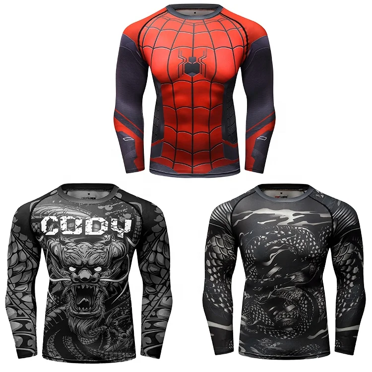 Spiderman costume adult shirts for men long sleeve compression shirt men t shirt long sleeve