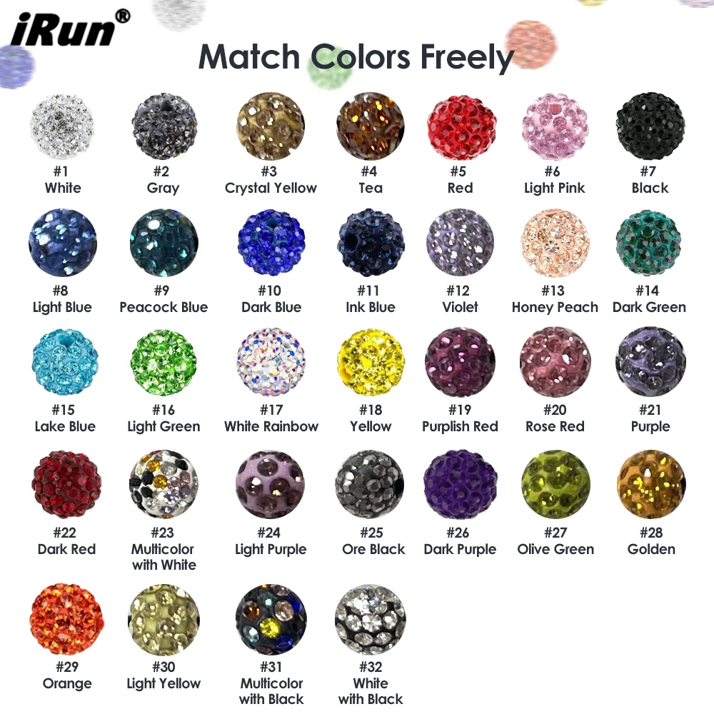 iRun Sparkly Rhinestone Bracelets Bling Shamballa Bead Elastic Colorful Bracelet Disco Ball Jewelry Bracelet