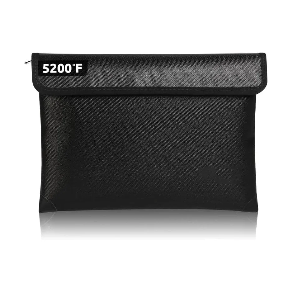 QQgift 2024 New OEM Custom 5200F Safe Storage Pouch Folder Money Pocket Zipper High Quality Waterproof Fireproof Document Bag