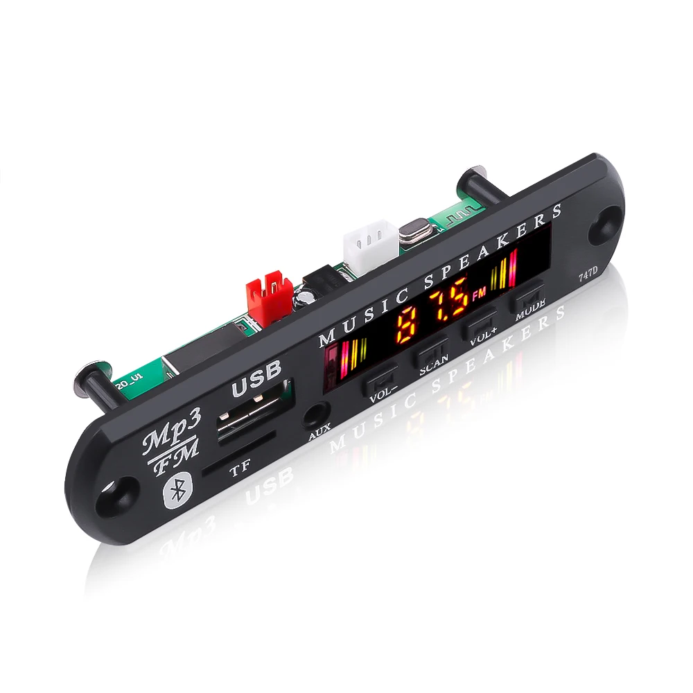 Blue tooth 5.0 MP3 Decoder Board Car Remote Control Wireless Audio 5V-12V WMA Car Music Player Module Audio USB AUX TF Radio