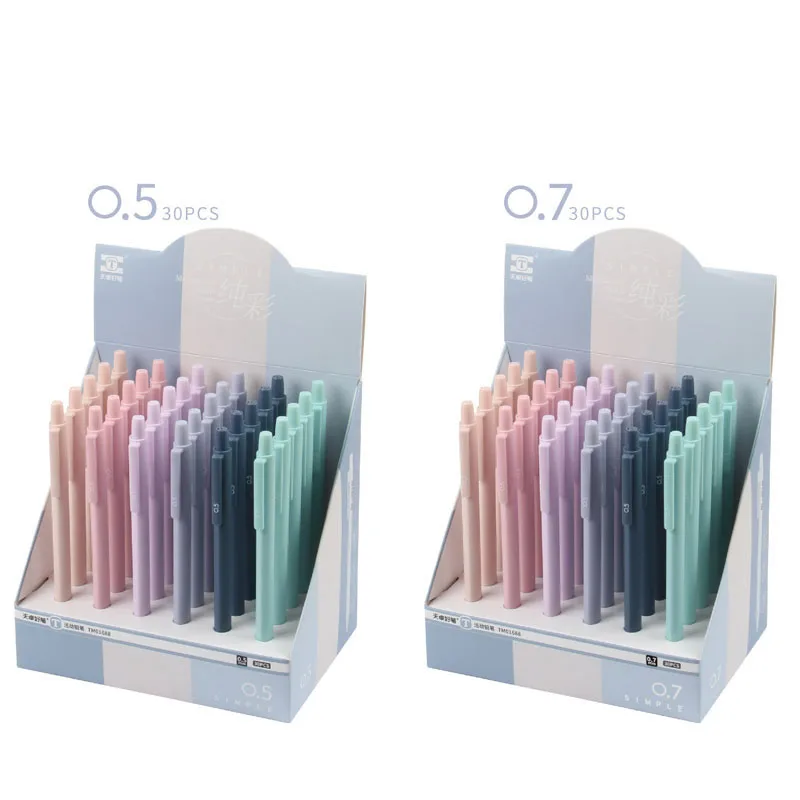 Morandi Active Pencil Triangle Color Pen 0.5/0.7 Simple Automatic Pen Creative Stationery Glitter Mechanical Pencil