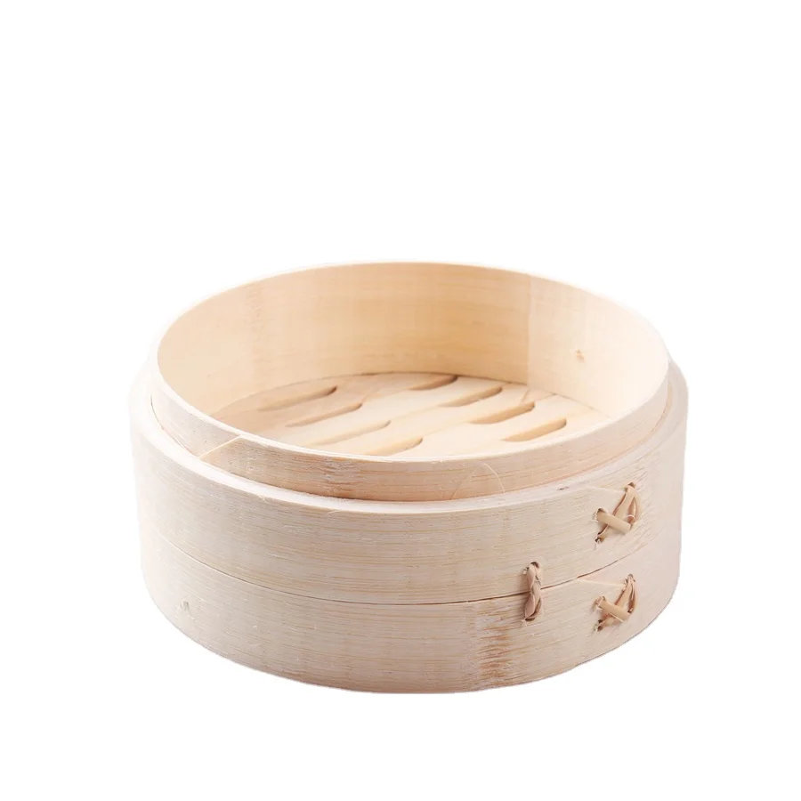 Wholesale Chinese Mini Dim Sum Food Baby Bamboo Steamer Basket 10 Inch With Custom Logo