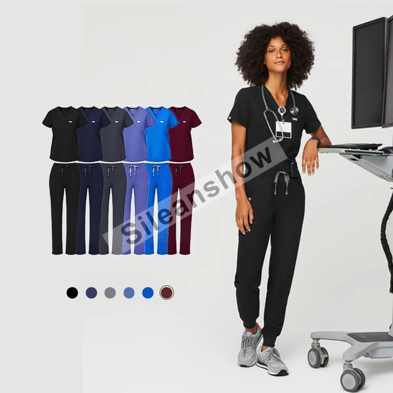 Wholesale Medical Set Custom Uniform Nurses Doctor Hospital Scrubs