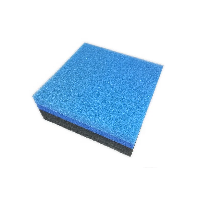 Отправка по лучшей цене, фильтрующая губка 100X100X2cm 20/30/45 PPI с синим и черным цветом для бассейна