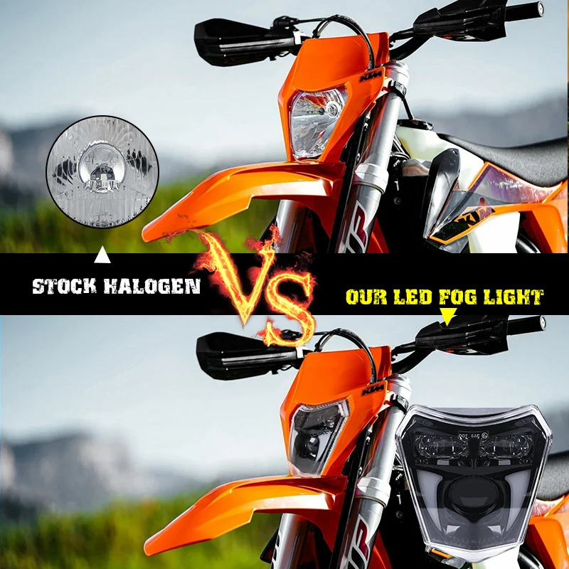High energy efficiency&stability bike headlight for ktm style high/low beam led headlights for ktm SX SXF 125 2016-2019 for  EXC
