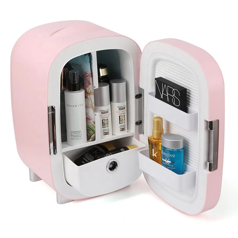 8L 4L Custom small cosmetic beauty skin care makeup 12v refrigerator mini skincare fridge with mirror