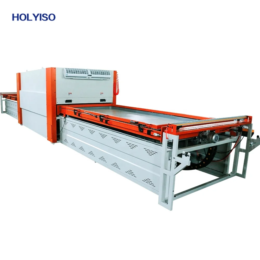 Automatic PVC Vacuum Press Membrane Wood Laminating Machine for door cabinet kitchen making membrane hot press machine 2 tables