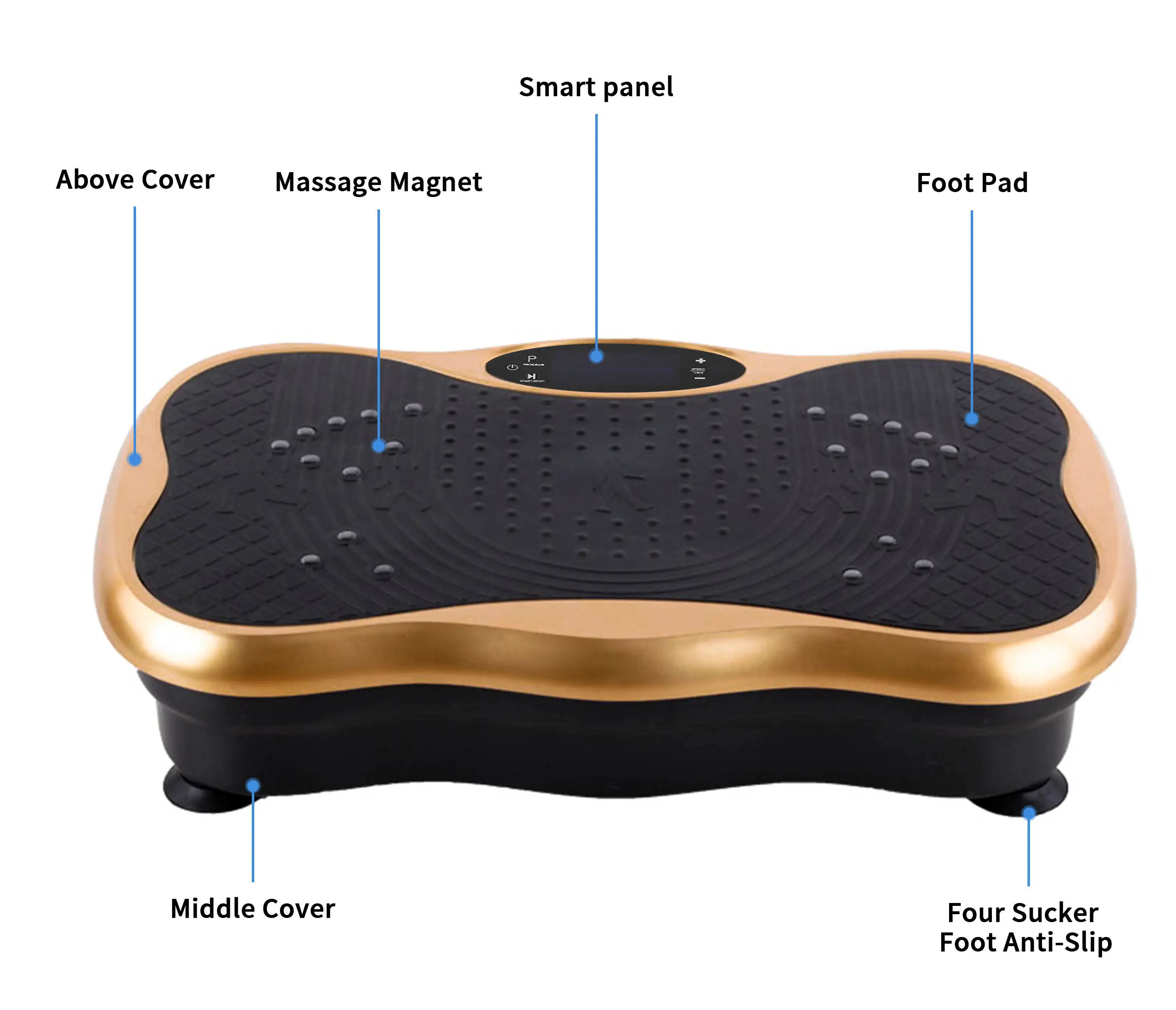 Home use vibration plate  with bluetooth vibrating platform vibration plate compactor rubber buffer