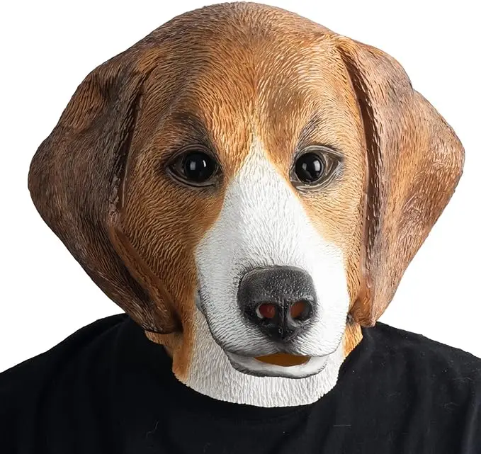 Party Dog Mask Animal Latex Full Head Realistic Masks Fancy Dress for Halloween Carnival Costume Party Supplies
