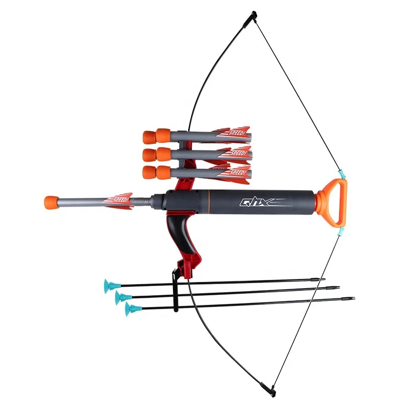 Children archery bow and arrow set kids EVA soft bullet air cannon shooting archery game outdoor toy bow and arrow shooting game