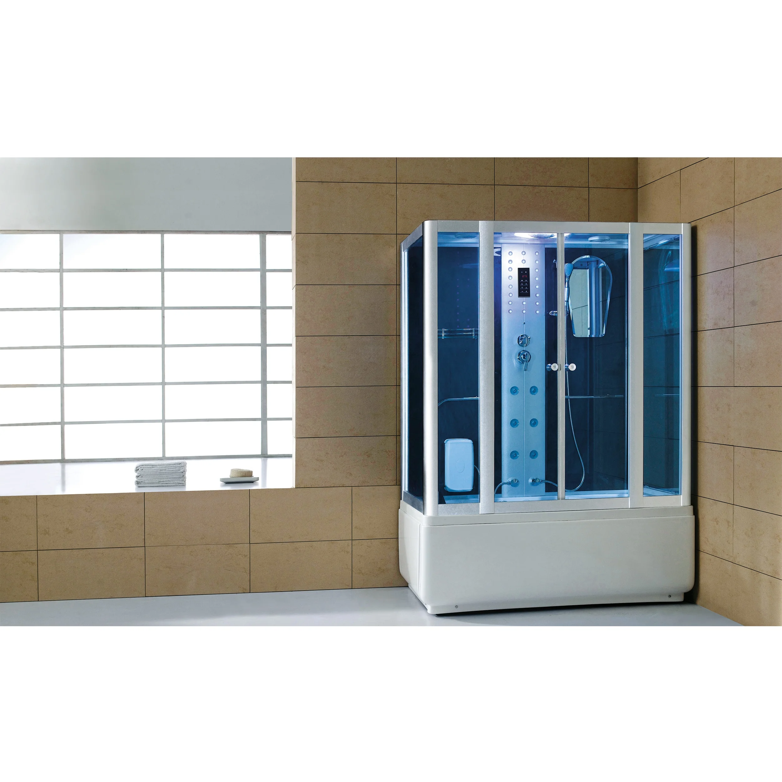 MEXDA Whole Sale Tempered Glass Enclosed Steam Shower Room Bathtub Indoor Shower Cabinets WS-905AL