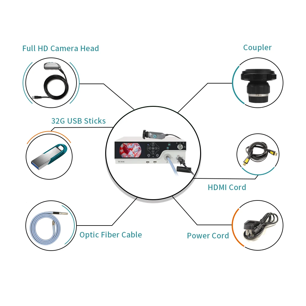 Factory price 1080P Medical Endoscope Camera System inbuilt Light Source for Ent Laparoscopy Surgery