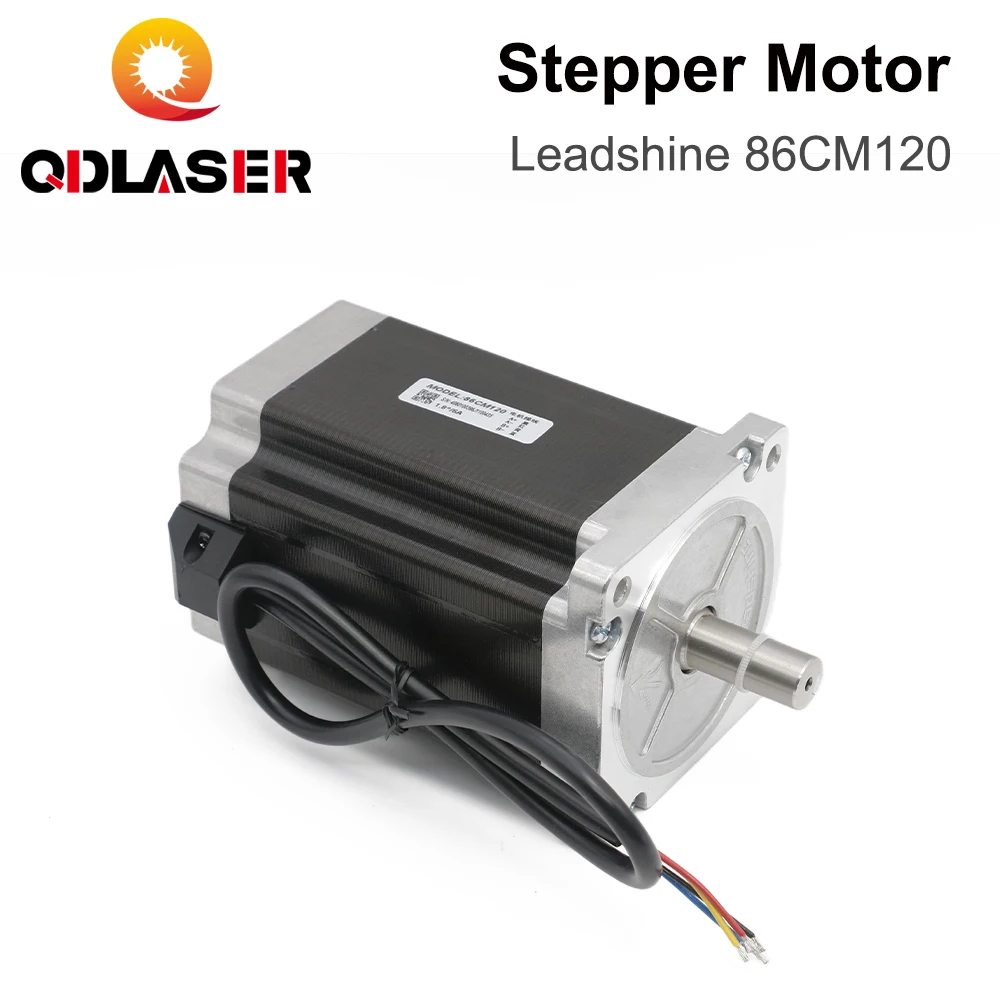 QDLASER Leadshine 2-фазный шаговый двигатель 86 см120 с 12 Н. М (1700 унций) удерживающий крутящий момент ступенчатый 4 провода размер вала 14 мм