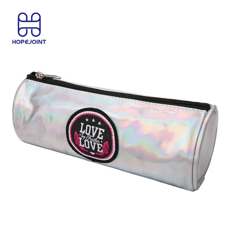 Pencilcase School Pencil Case Teenage Girls For Children Hologram Pen Bag Girly Round Shiny Teen Pouch