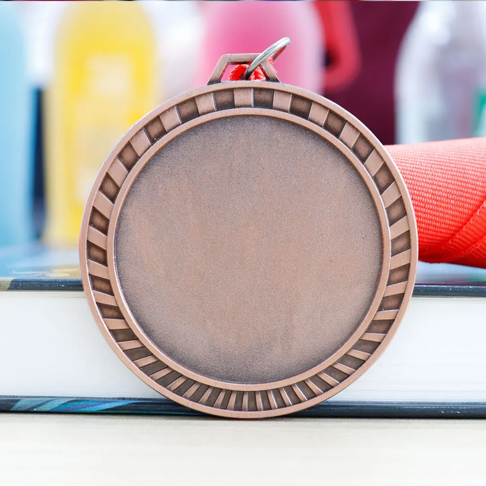 Wholesale Custom Sports Medals Award Metal Blank Medal  And Trophies With Ribbon  Soccer Swimming Basketball Running Game Medal