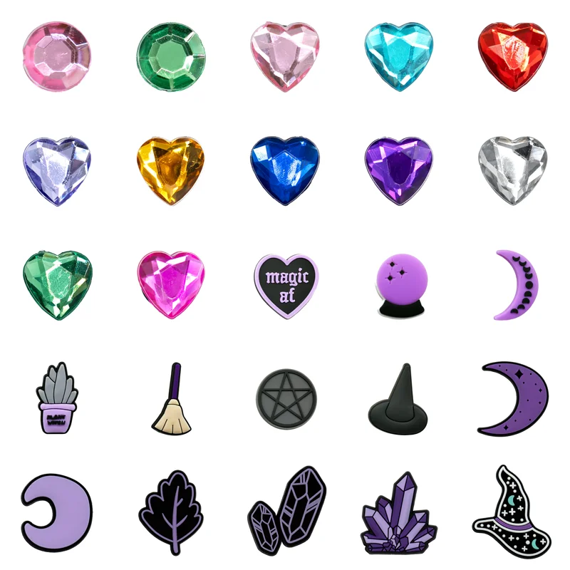 HYB flower crystals purple cat candy fashion Eco-friendly anime Shoe Charms for shoe decorations shoe charms