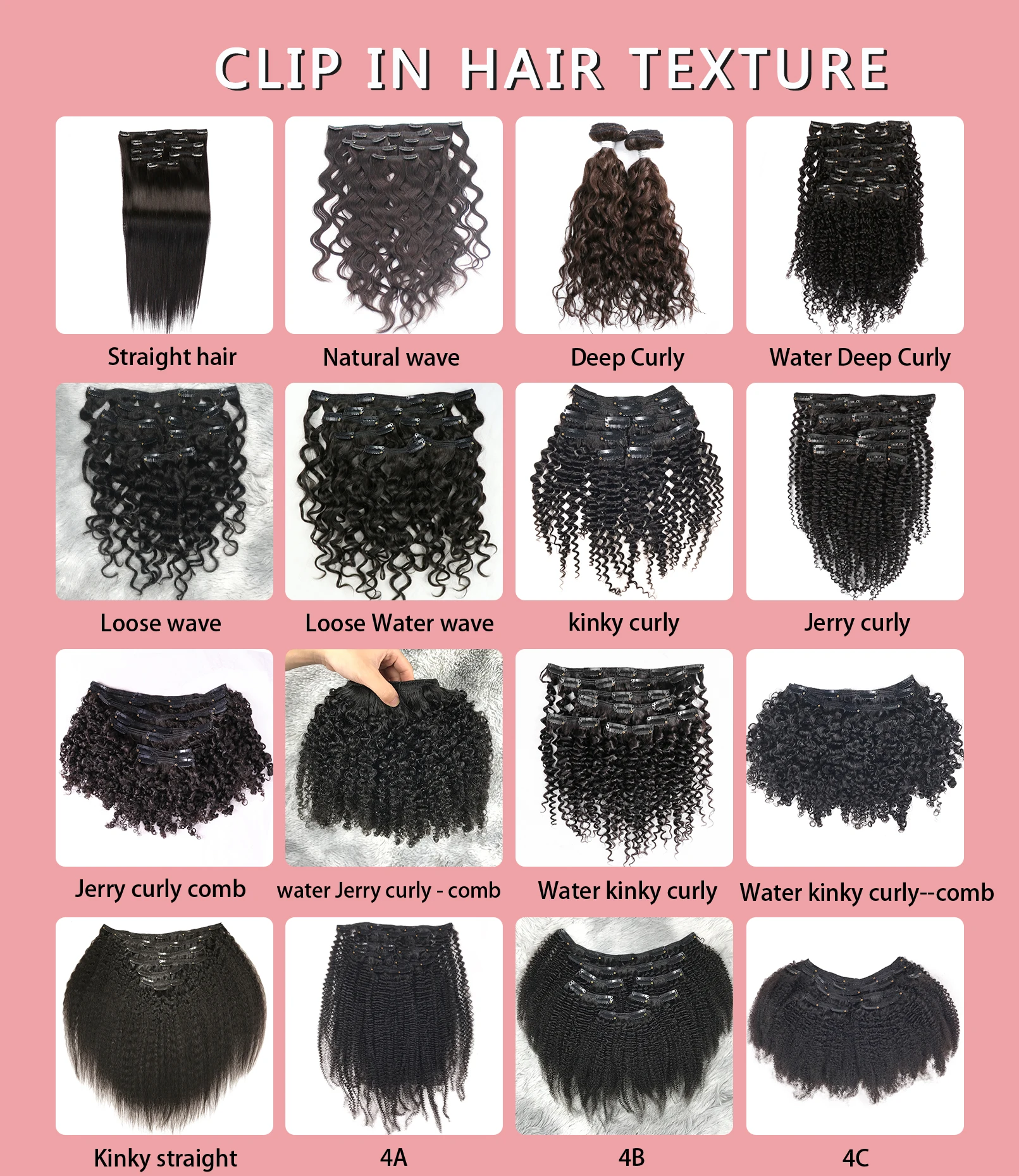 4A 4B 4C  Factory Price Natural Color Unprocessed Raw Brazilian Afro Kinky Curly 3A 3B 3C Hair Bundle Clip In Hair Extension