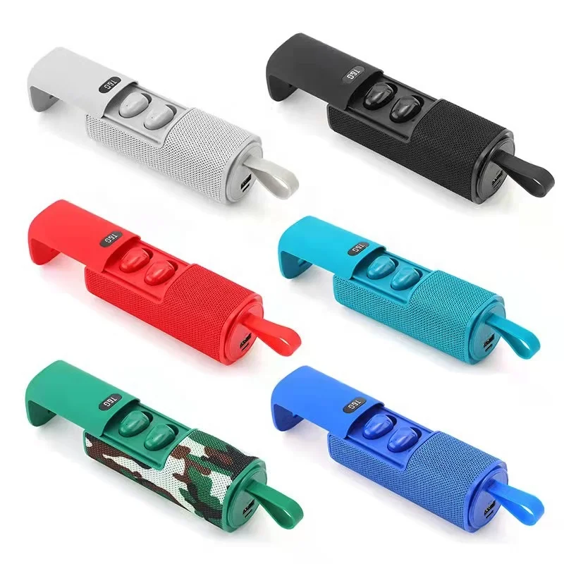 Portable Wireless Earphone Waterproof Boombox BT Speaker TG807  AUX TF USB Stereo Loudspeaker BT Speaker Music Box