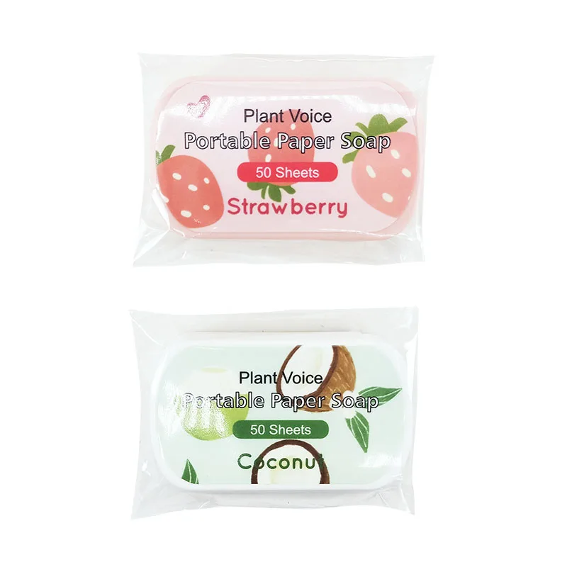 Wholesale Dissolving Disposable travel mini scented paper hand soap portable soap paper sheets